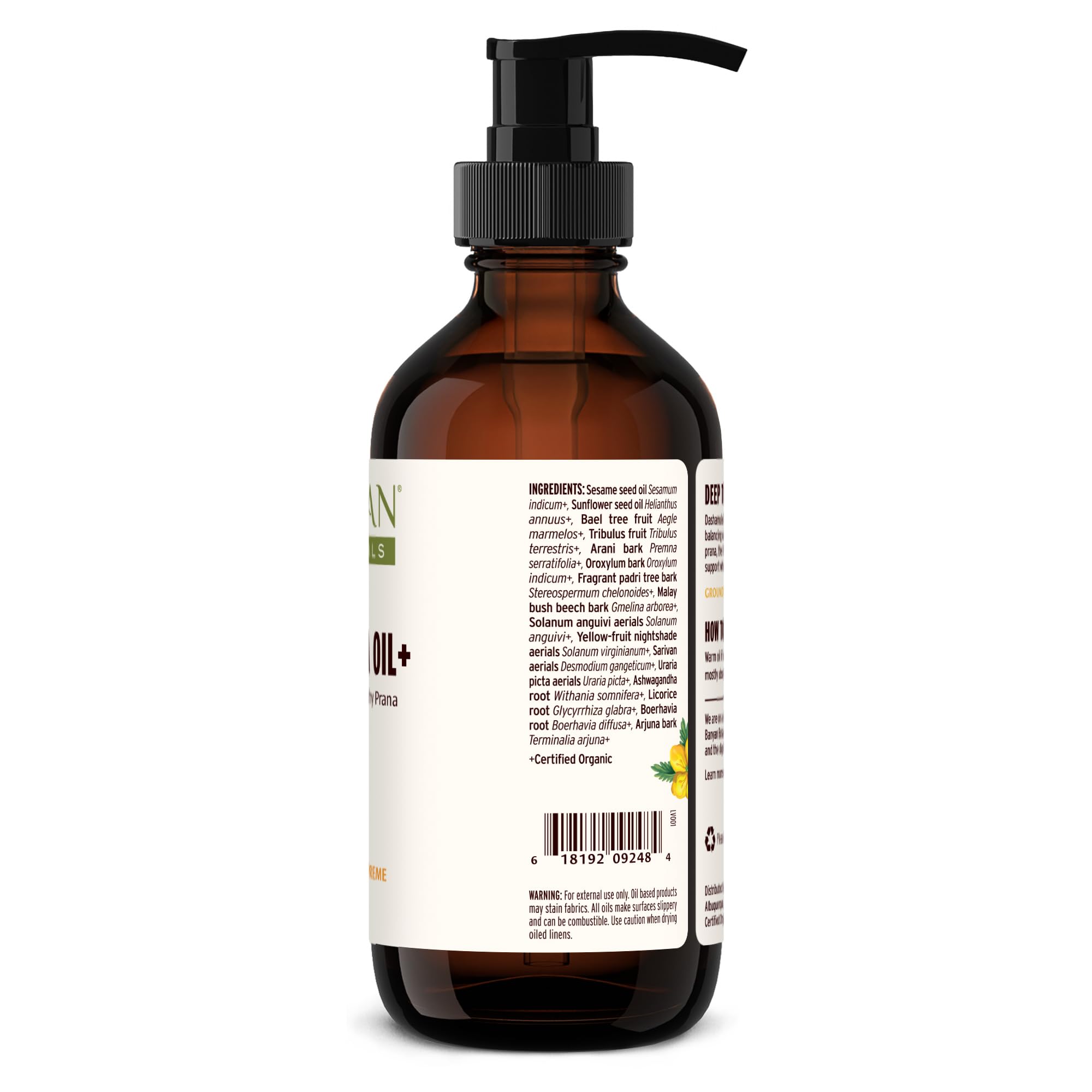 Banyan Botanicals Dashamula Oil+ third-party tested for quality and safety