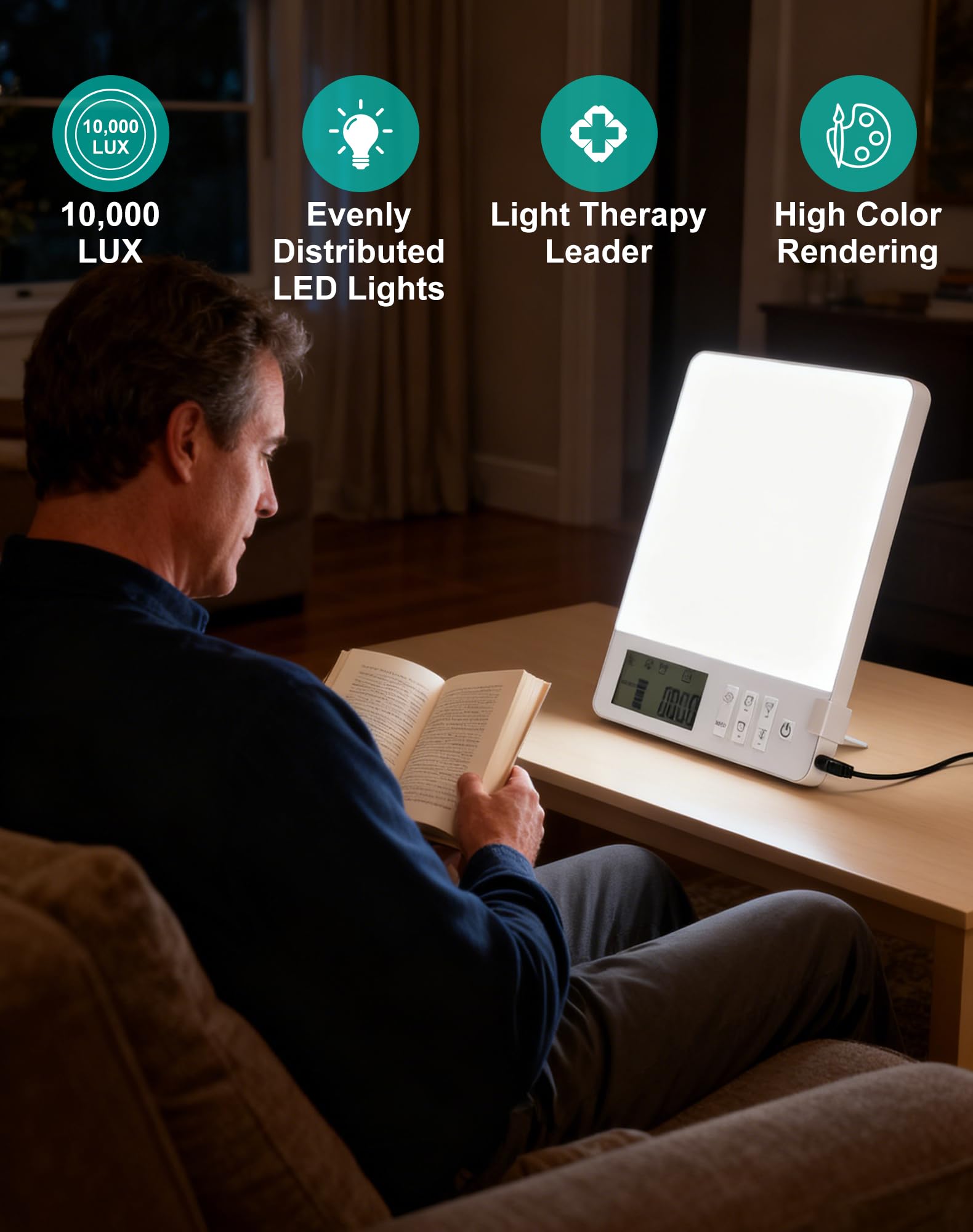 Compact BAOMING lamp placed on a desk beside a computer