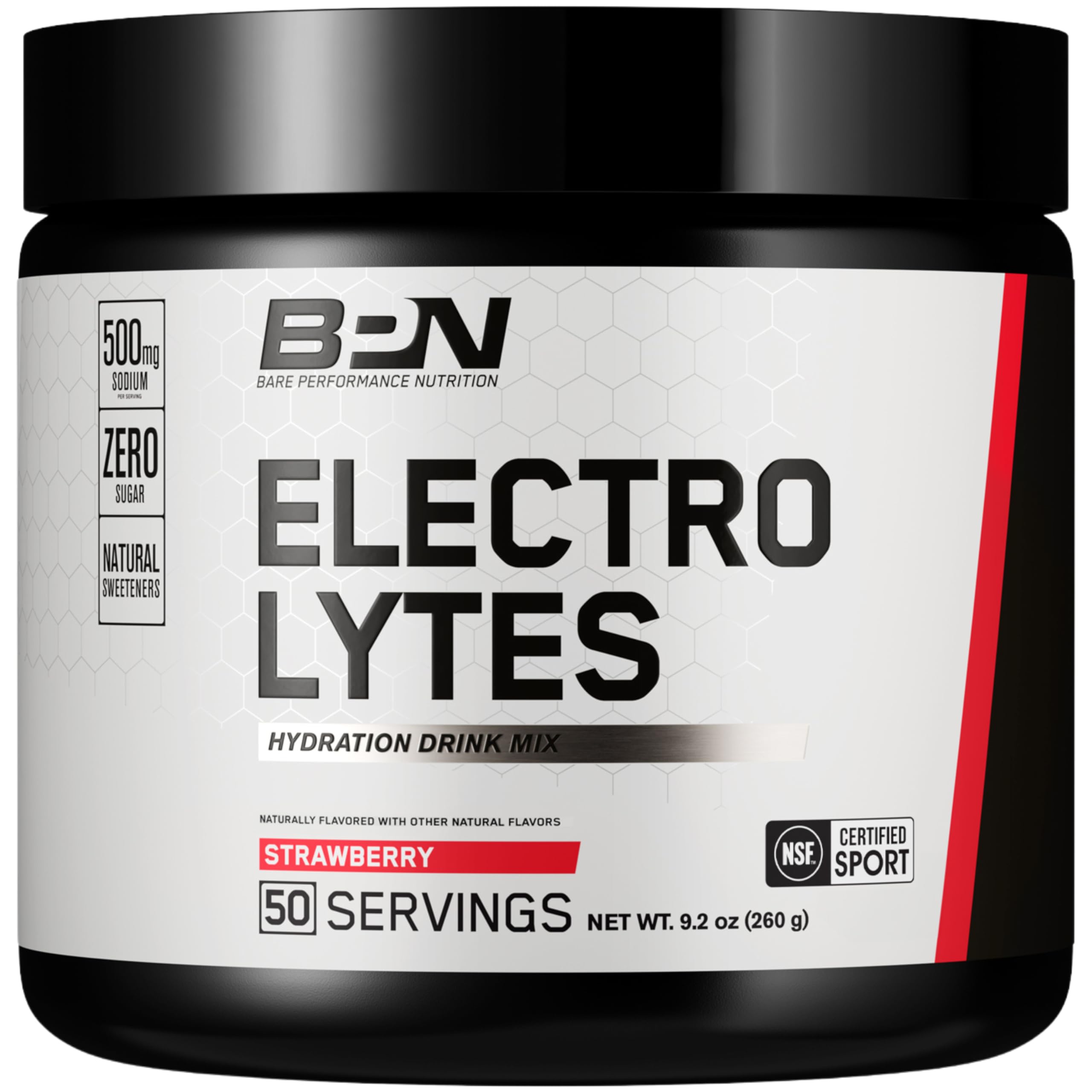 Bare Performance Nutrition BPN electrolytes powder scoop ready to mix for steady hydration during workouts