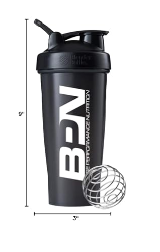 Bare Performance Nutrition blender bottle with loop top for easy carry on the go