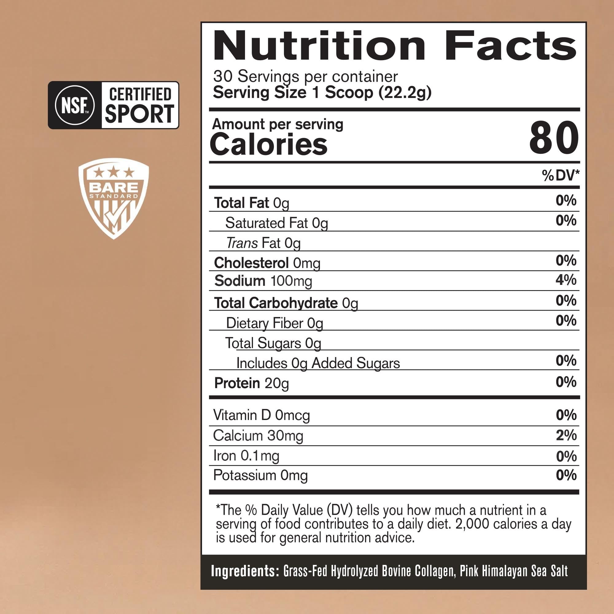 Bare Performance Nutrition collagen powder dissolves easily in drinks for daily use.