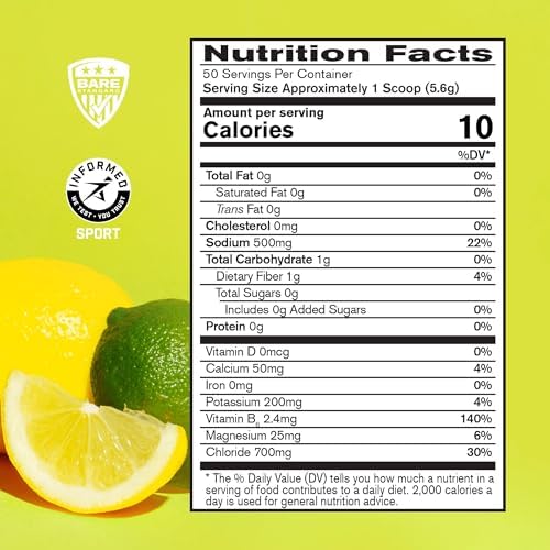 BPN Electrolytes Lemon Lime label highlights natural sugar-free hydration.