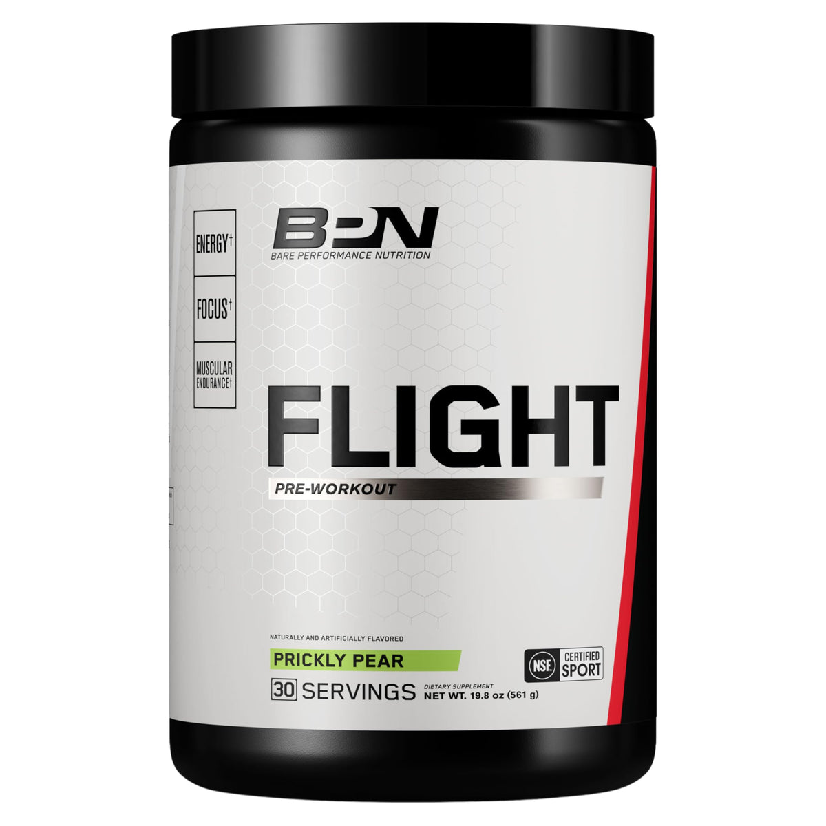 BARE PERFORMANCE NUTRITION BPN Flight front label for quick pre-workout energy boost