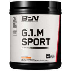 BARE PERFORMANCE NUTRITION BPN G.1.M Go One More Sport orange 25-servings tub fuels long workouts.