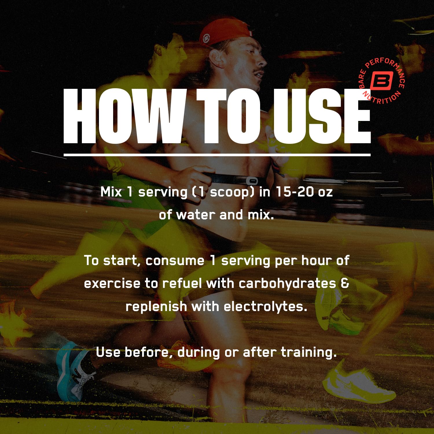 Bare Performance Nutrition BPN G.1.M mixing action for quick hydration during training.