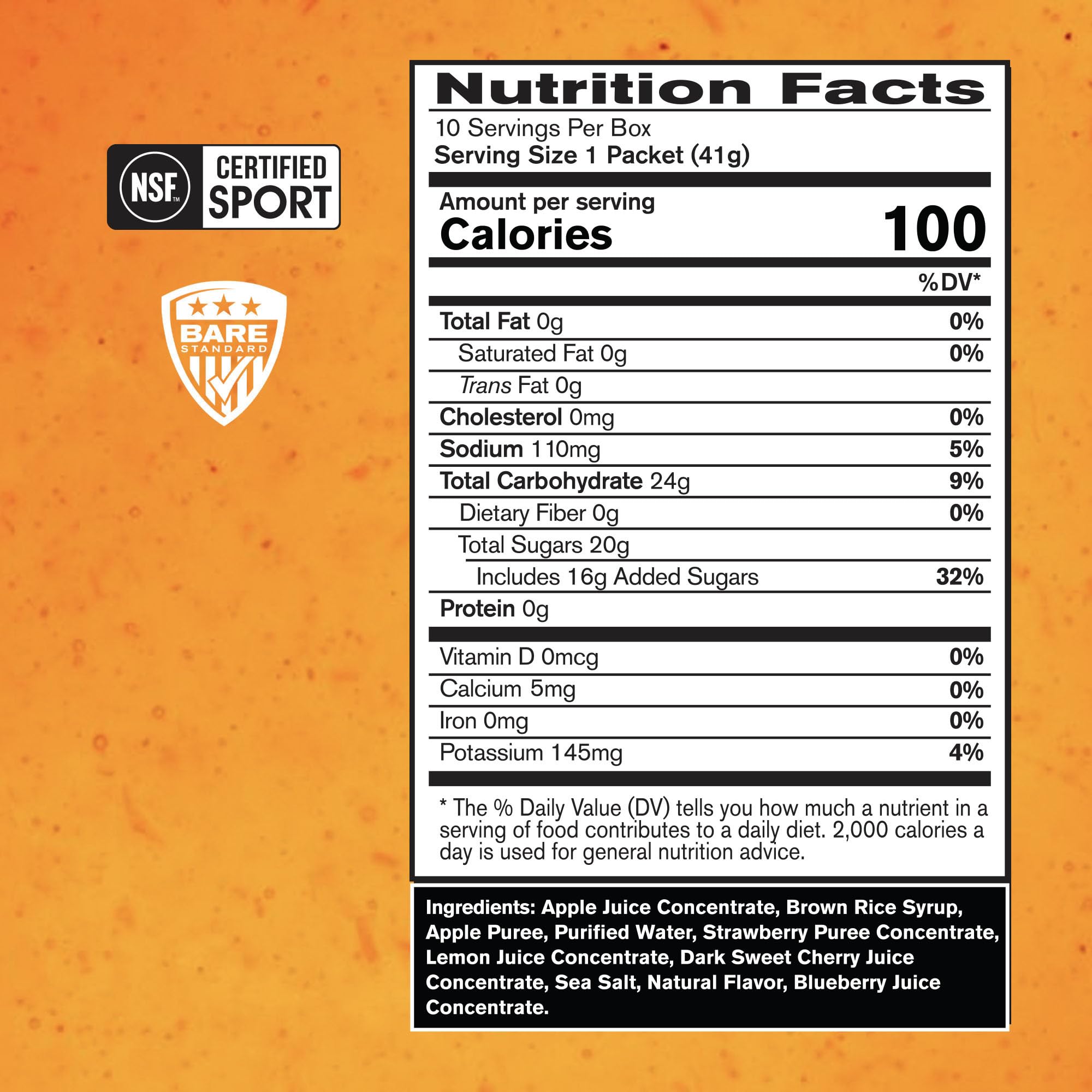 BARE PERFORMANCE NUTRITION Go Gel Endurance gel tube close-up highlights quick energy release.