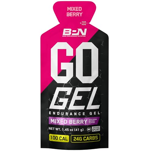 BARE PERFORMANCE NUTRITION Go Gel Endurance open pack demonstrates convenient single-serve fueling.