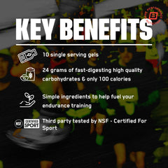 BARE PERFORMANCE NUTRITION Go Gel Endurance on-hand shot shows portable fueling for workouts.