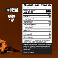 Shaker-ready BPN chocolate peanut butter blend shows mixability and flavor for post-workout fuel.