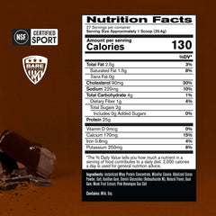 Scoop of BPN powder ready to mix for smooth post-workout shake.