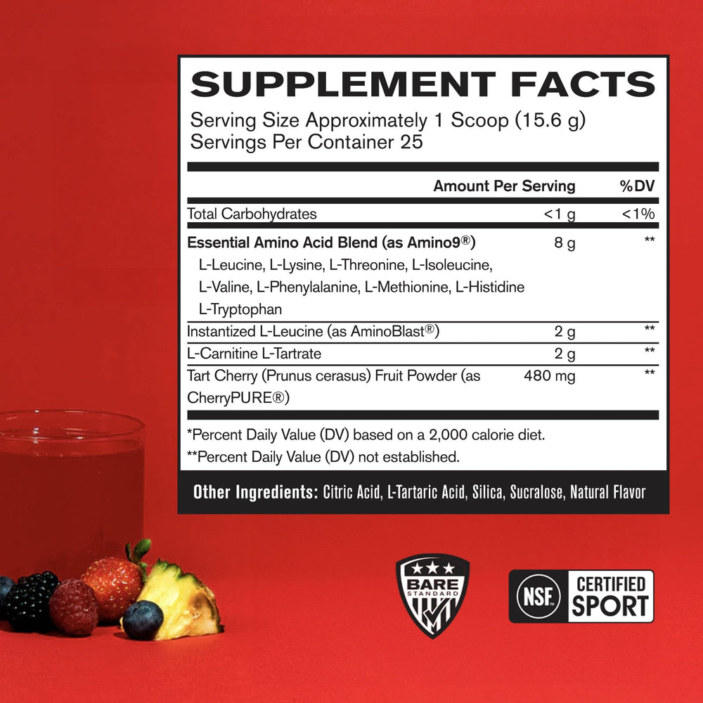 BARE PERFORMANCE NUTRITION BPN Recover powder scoop ready for post workout mixing