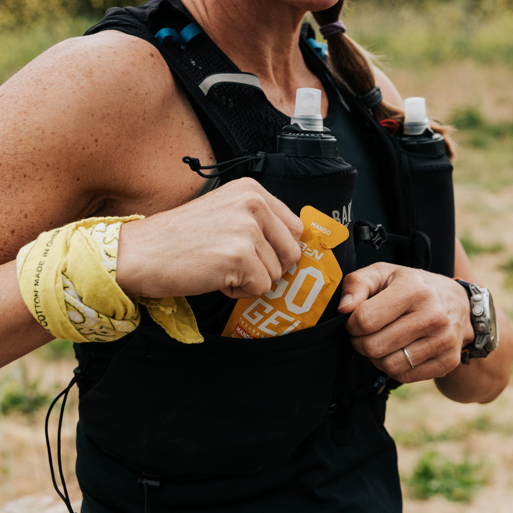 Bare Performance Nutrition Go Gel Endurance mango athlete snack for steady energy during workouts