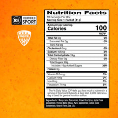 Bare Performance Nutrition Go Gel Endurance mango pack back with nutrition details and electrolytes