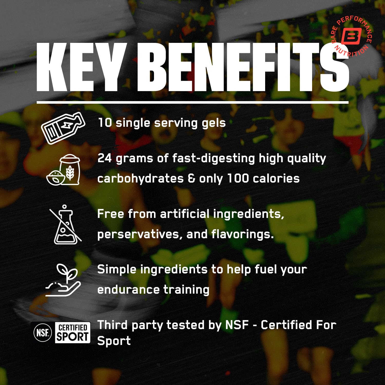 Bare Performance Nutrition Go Gel Endurance mango tube closeup showing texture and natural ingredients