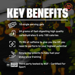 BARE PERFORMANCE NUTRITION Go Gel Endurance nutrition facts close-up showing 24g carbs and 100 calories.