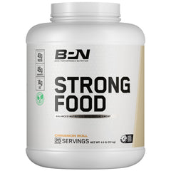 BARE PERFORMANCE NUTRITION Strong Food Cinnamon Roll bottle ready for on-the-go nutrition