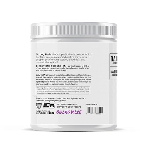 BARE PERFORMANCE NUTRITION Strong Reds acai berry blend showing vibrant color and texture