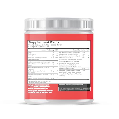 BARE PERFORMANCE NUTRITION Strong Reds fruit extracts close-up for vitamins and antioxidants