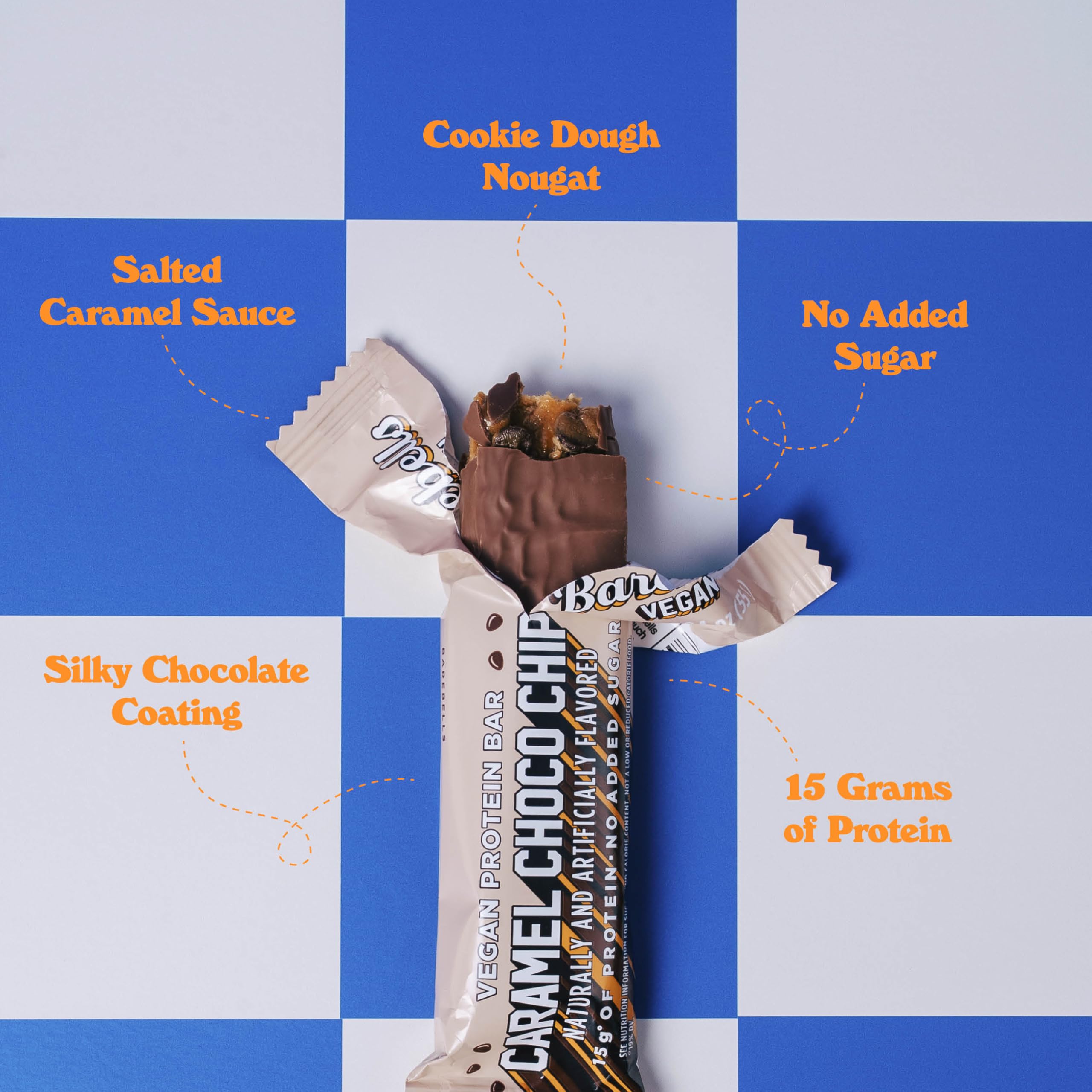 Barebells bar on a desk, ideal breakfast or office pick-me-up.