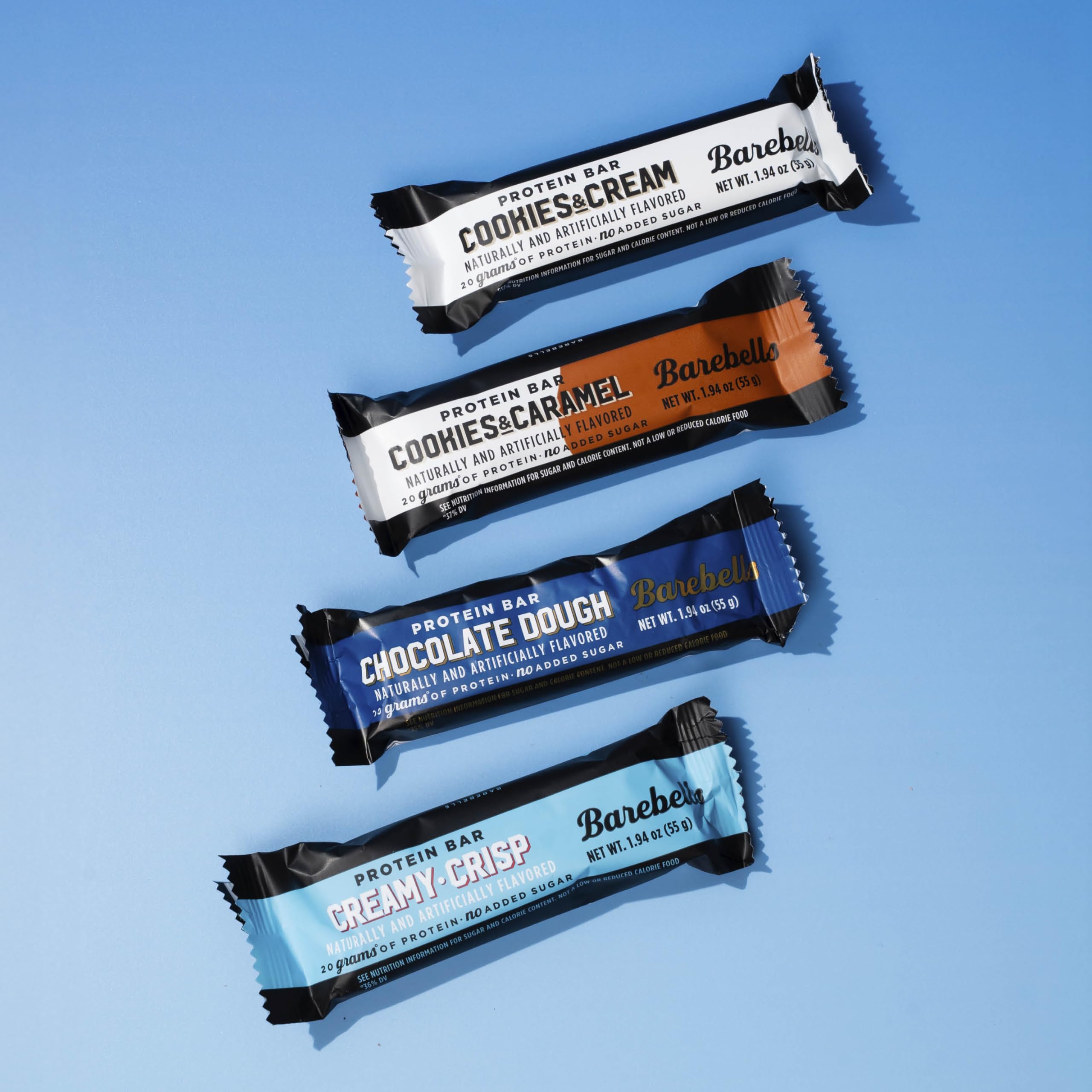 Barebells Creamy Crisp bar features a smooth coating and satisfying bite.