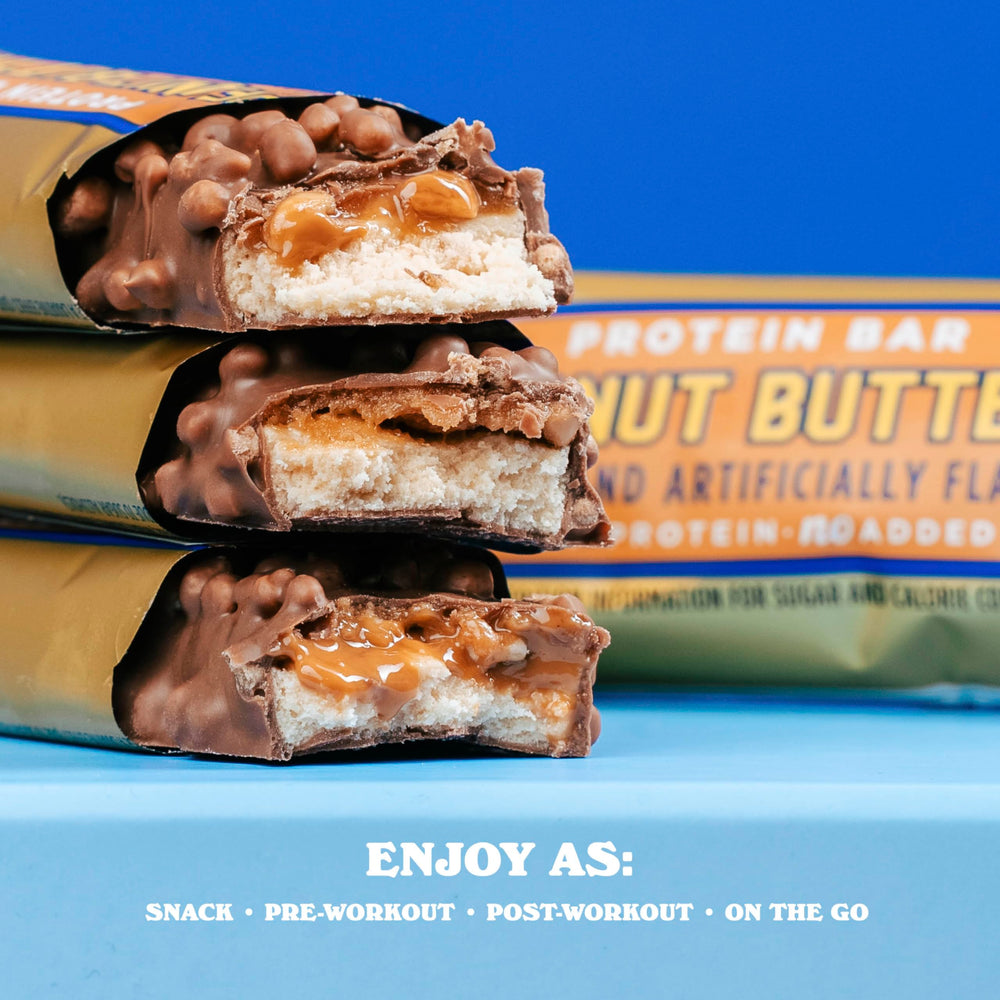 Barebells bar on a store shelf as a convenient protein snack