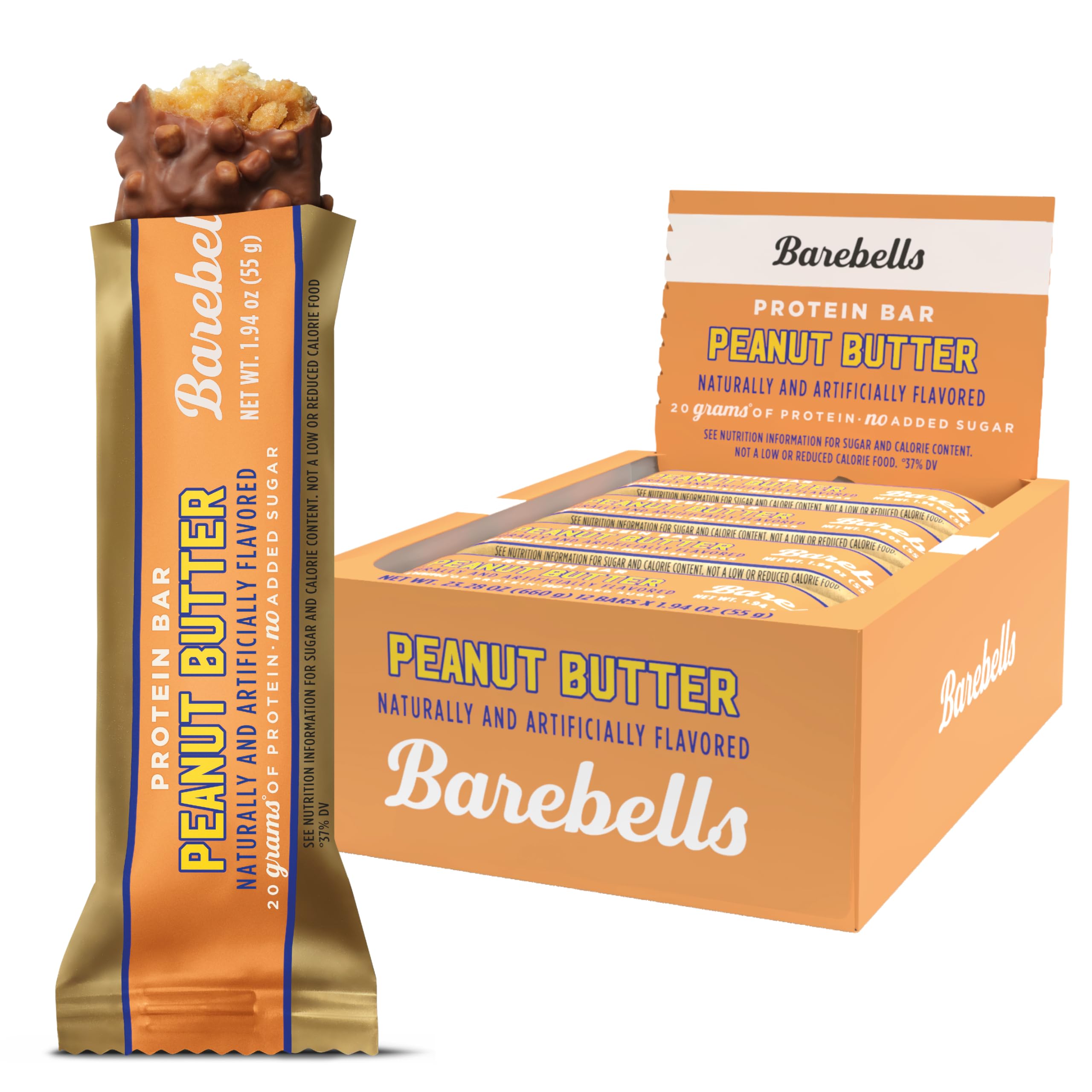 Barebells Peanut Butter Protein Bar wrapped for on-the-go snacking