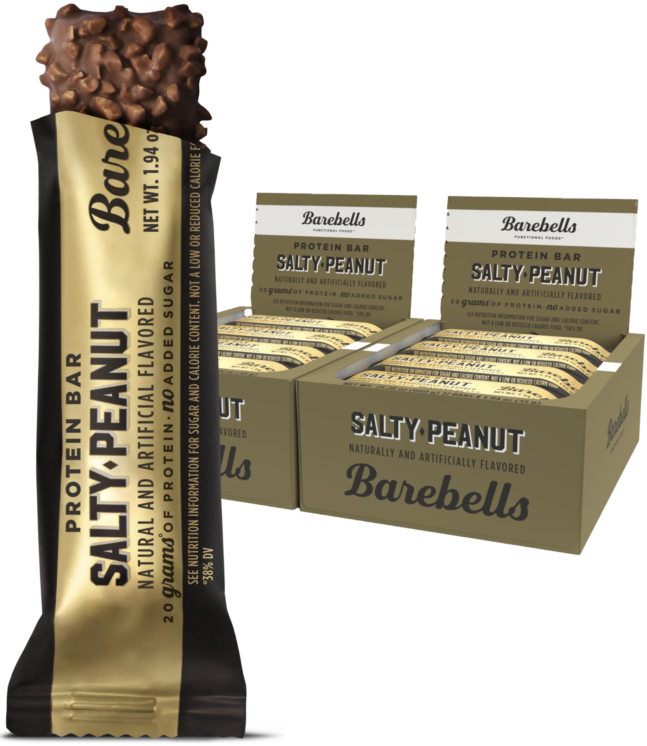 Barebells Salty Peanut bar pack shot for high-protein on-the-go energy