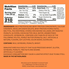 Barebells Soft Bar Salted Peanut Caramel cross-section showing creamy center and crunch.