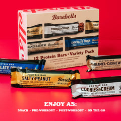 Barebells Chocolate Dough bar showing a soft texture and chocolate flavor appeal.
