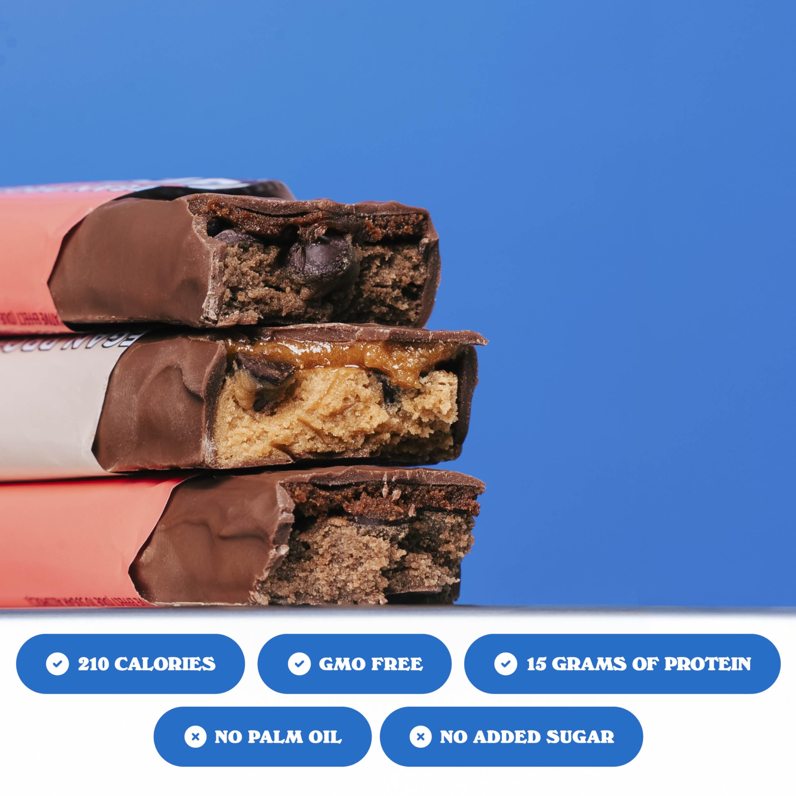 Barebells vegan-certified packaging highlights plant-based snack.