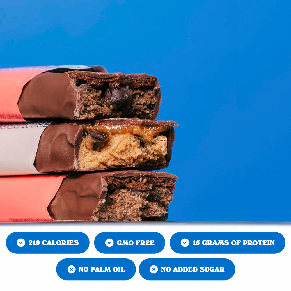 Barebells vegan-certified packaging highlights plant-based snack.