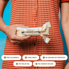 Barebells bar on-the-go setup demonstrates convenient post-workout snack.