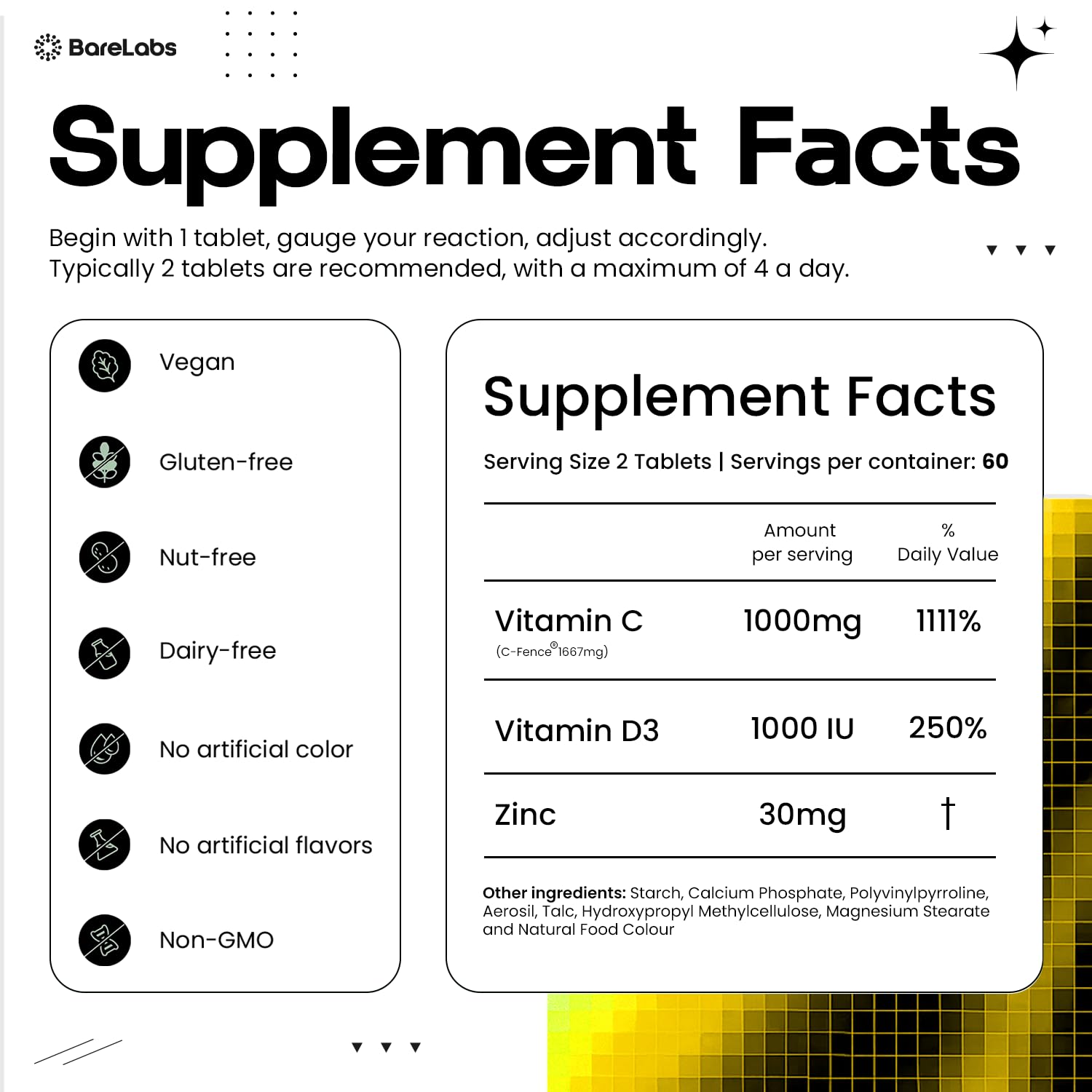 BareLabs Time Release packaging display notes vegetarian-friendly, non-GMO formula.