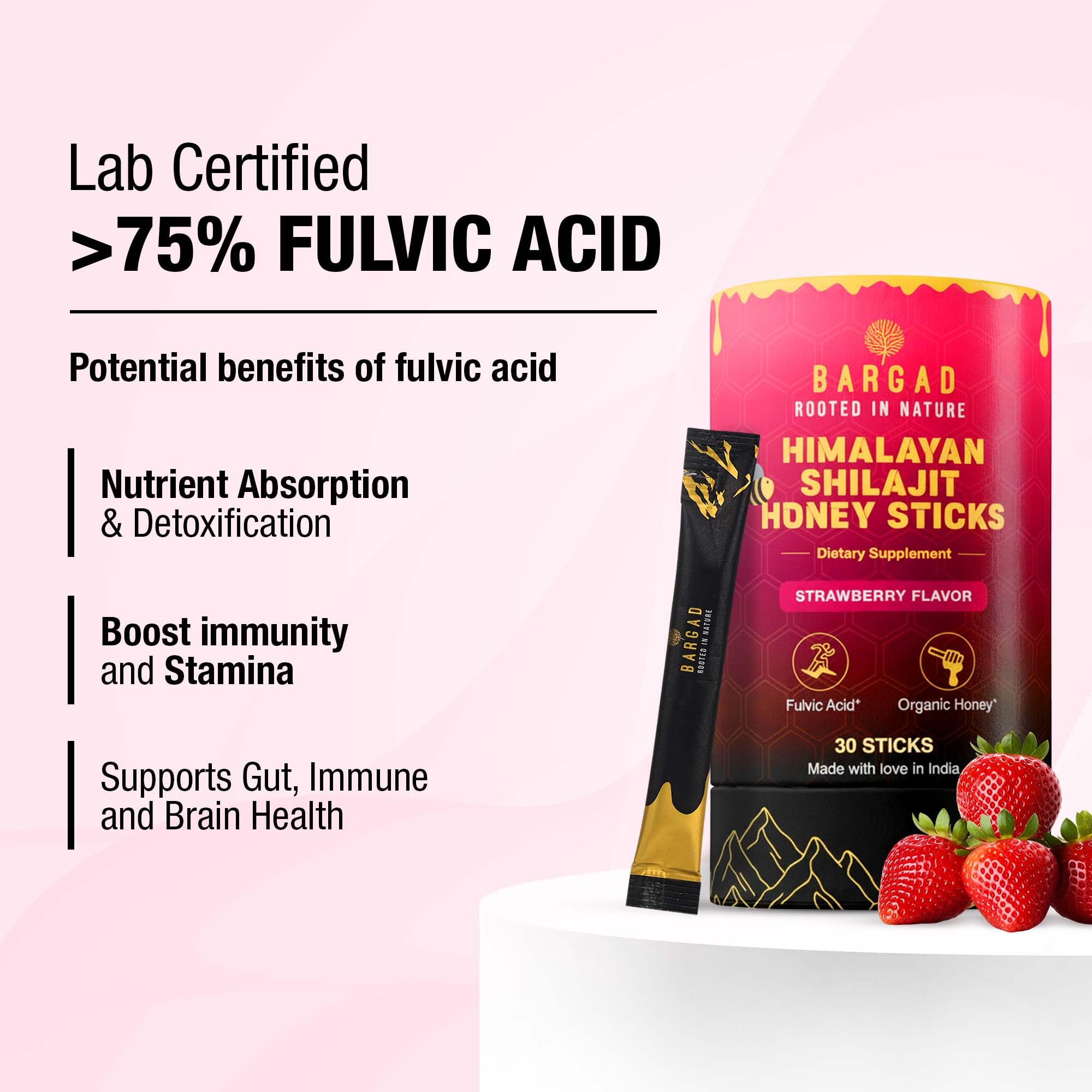 Bargad Strawberry flavor sticks to a refreshing energy boost.