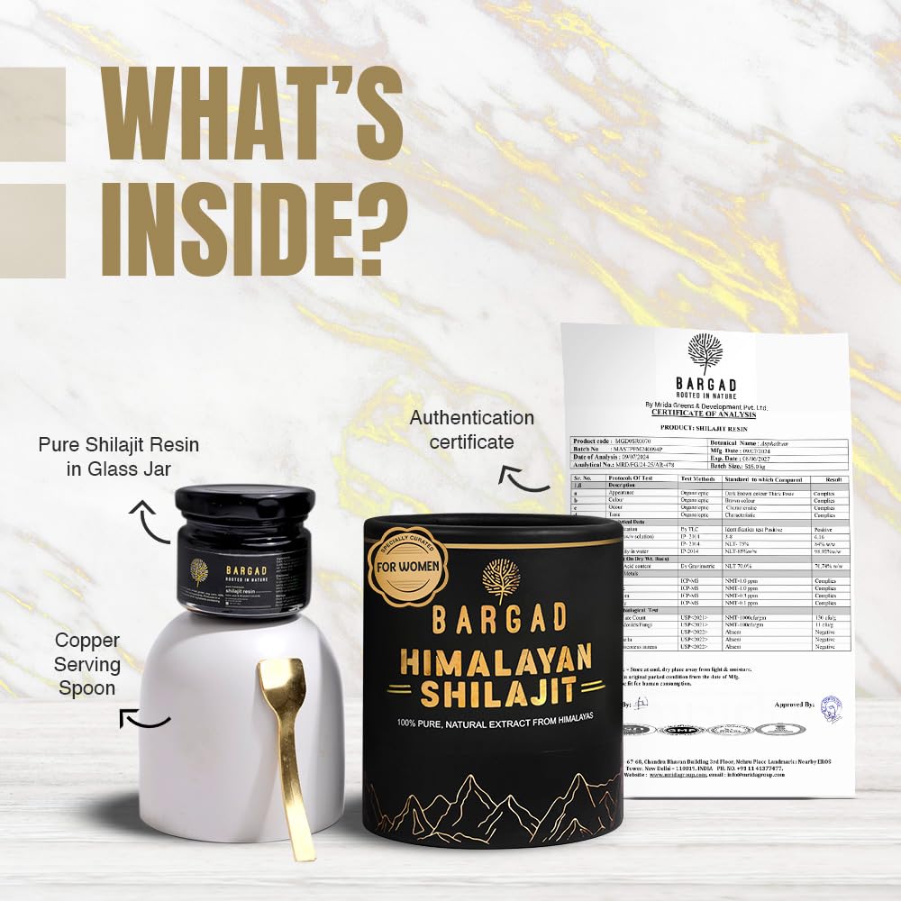 Dosing dropper beside Bargad Shilajit Resin suggests simple daily ritual
