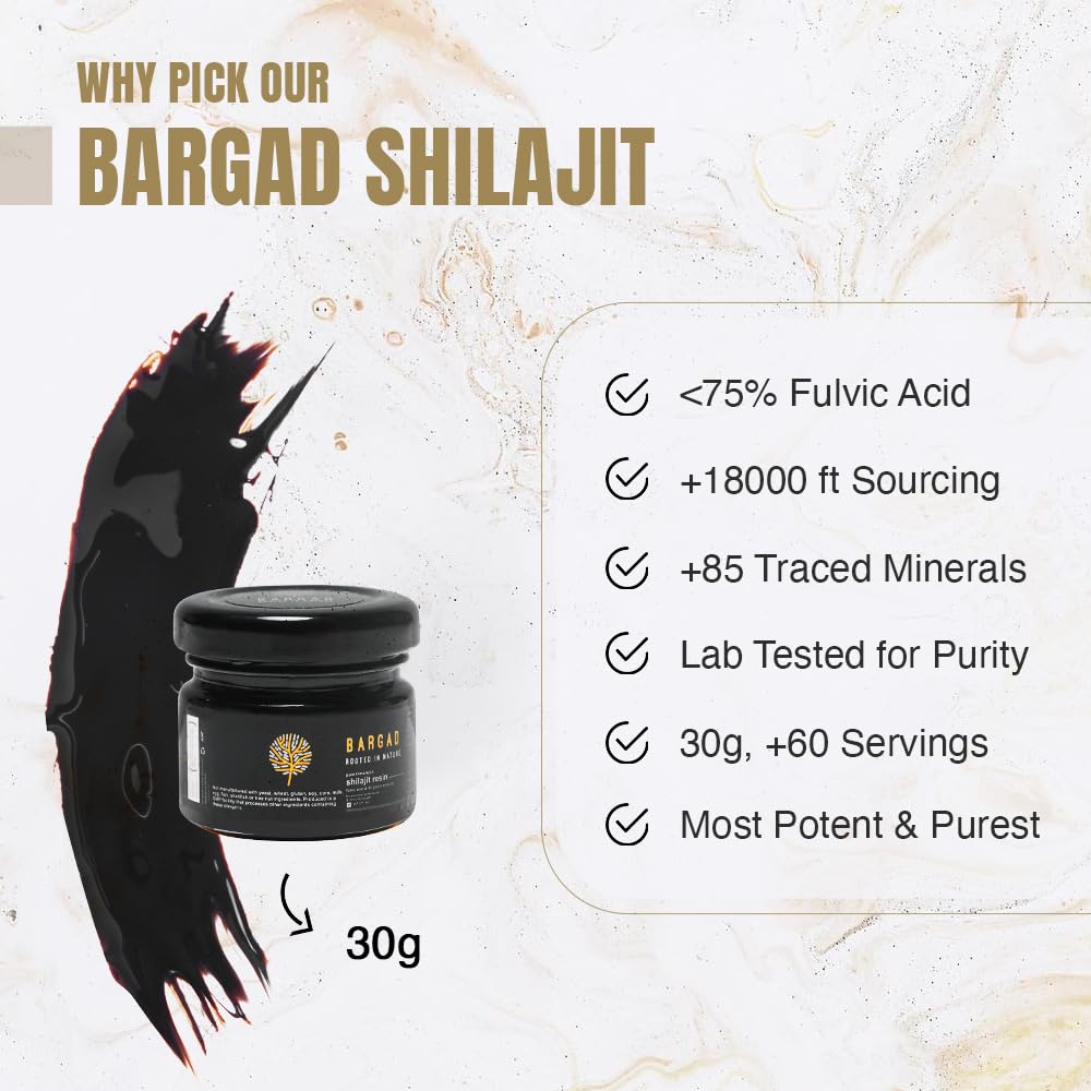 Bargad Shilajit Resin for Women drops in a glass spoon illustrate easy daily dosing