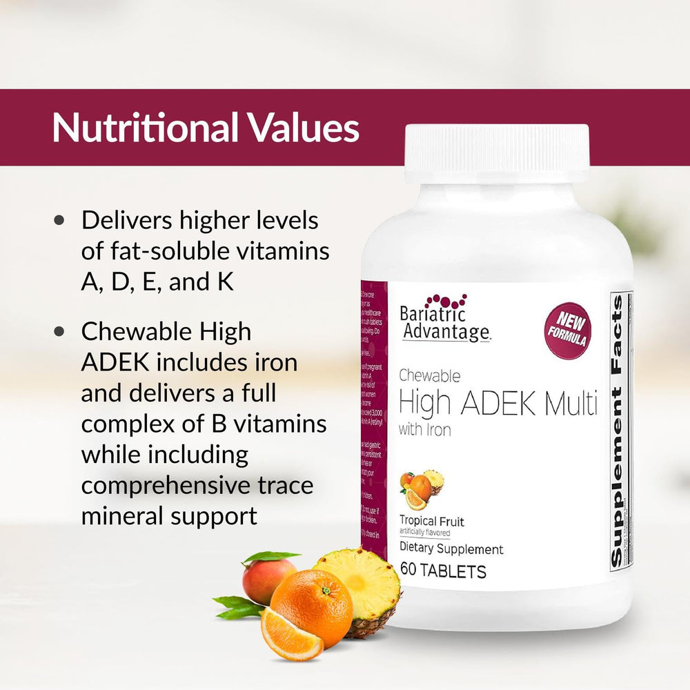 Bariatric Advantage 60-count chewable multivitamin supports daily health routines