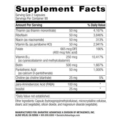 Bariatric Advantage B50 capsules ready to swallow support easy daily intake.