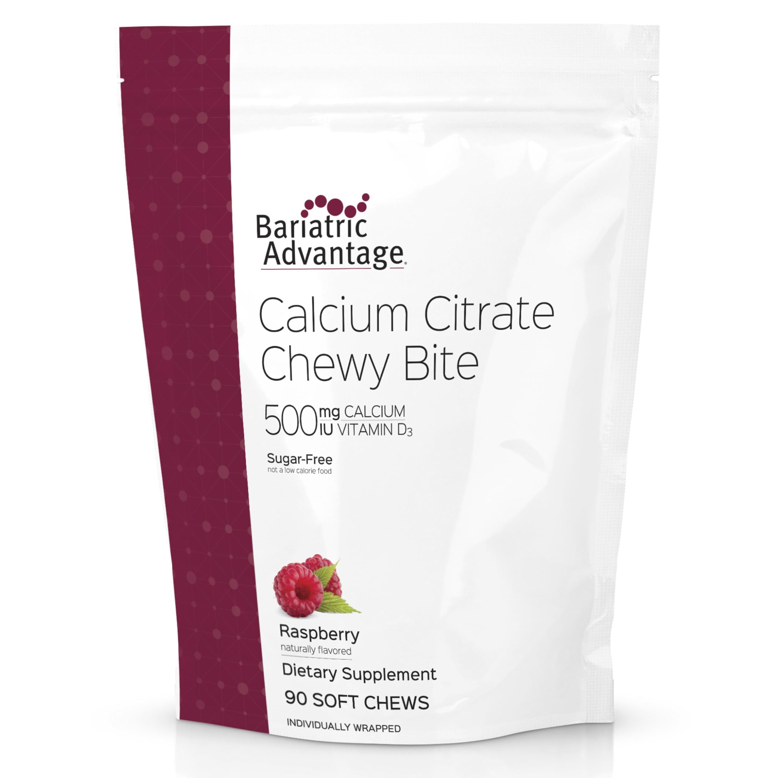 Bariatric Advantage Calcium Citrate Chewy Bites bottle for easy daily calcium.