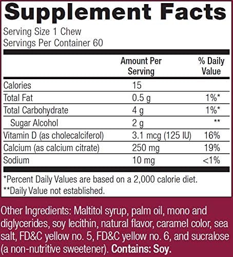 Bariatric Advantage Calcium Citrate Chewy Bites pack for on-the-go calcium support.