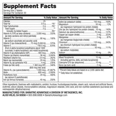 Bariatric Advantage Chewable Advanced Multi EA mixed-fruit flavor tablets for easy daily supplementation.
