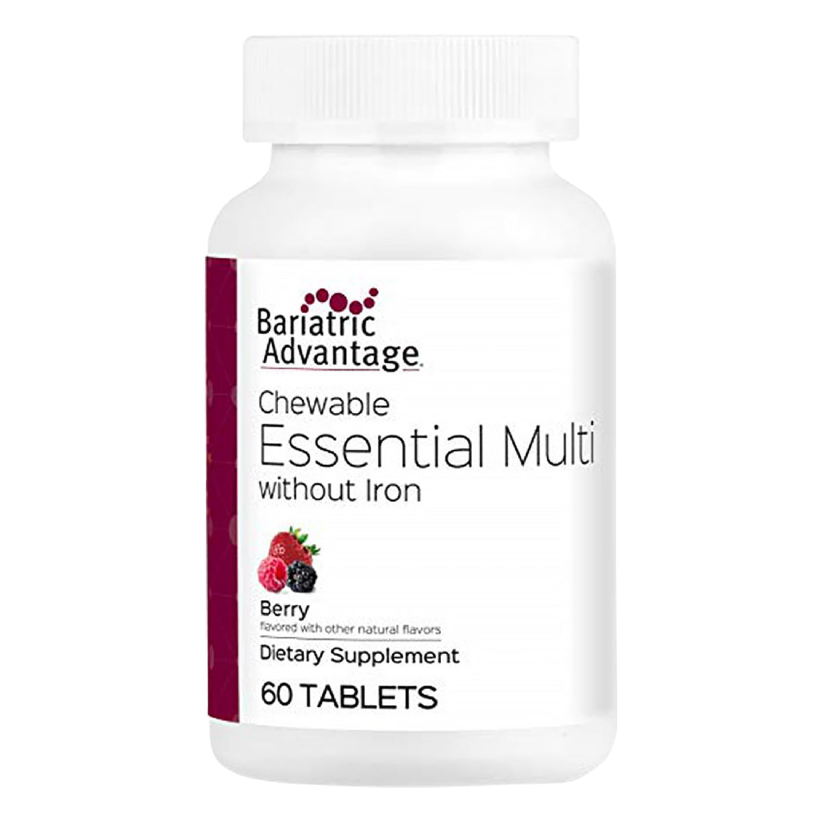 Bariatric Advantage Berry chewable multivitamin packaging for convenient daily use after surgery