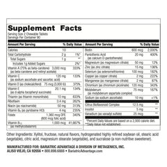 Close-up of Bariatric Advantage berry chewables for daily nutrient intake