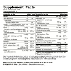 Bariatric Advantage chewable tablets close-up shows texture for easy consumption.