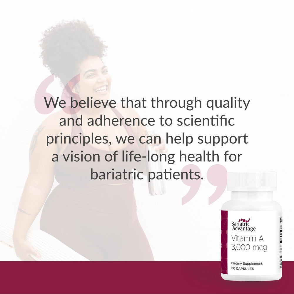 Bariatric Advantage health supplement use at home, illustrating a daily wellness routine.