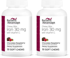 Bariatric Advantage Iron Chewy Bite front view highlighting sugar-free formula for bariatric support.