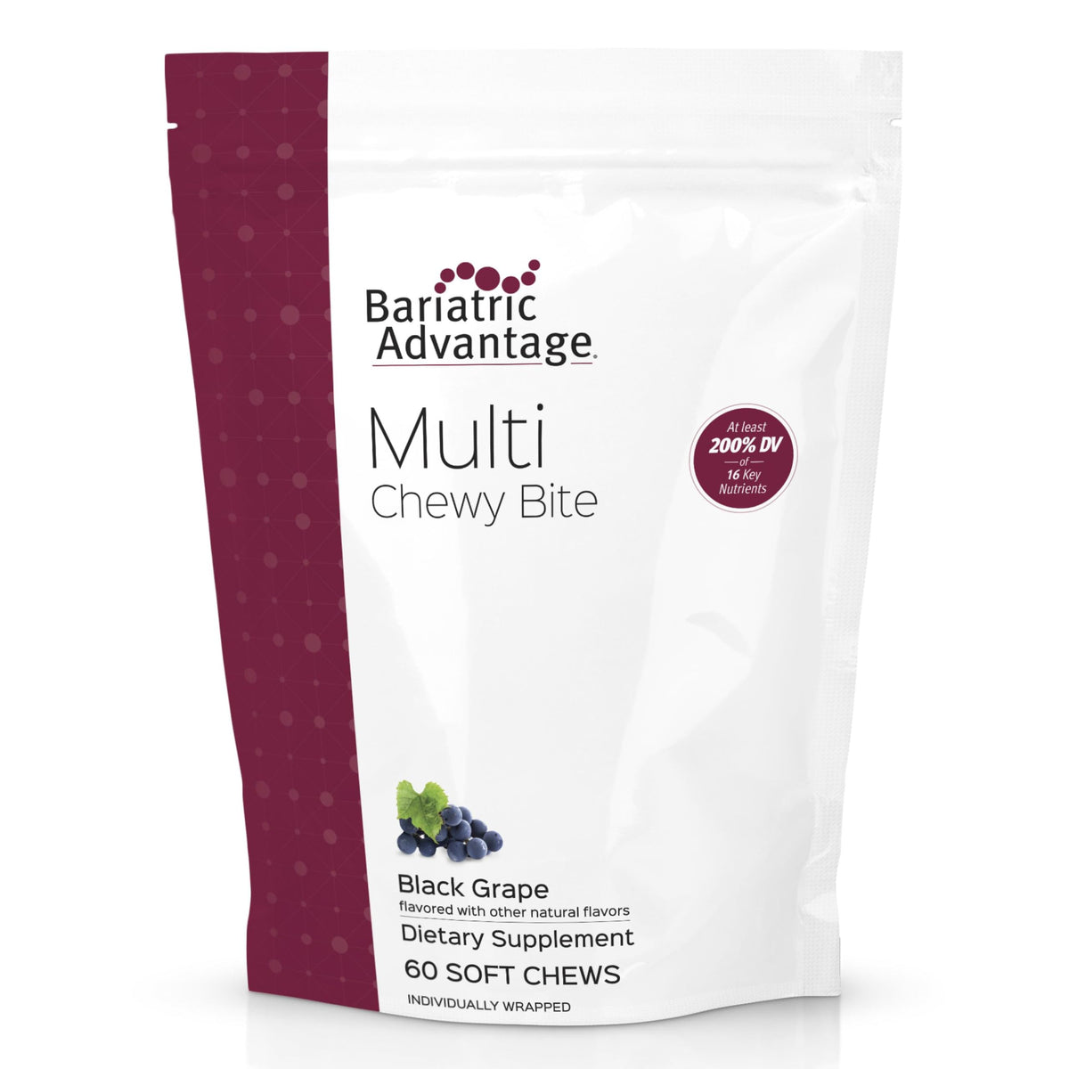 Bariatric Advantage Multi Chewy Bite pack shot showing the soft chew format for daily supplementation