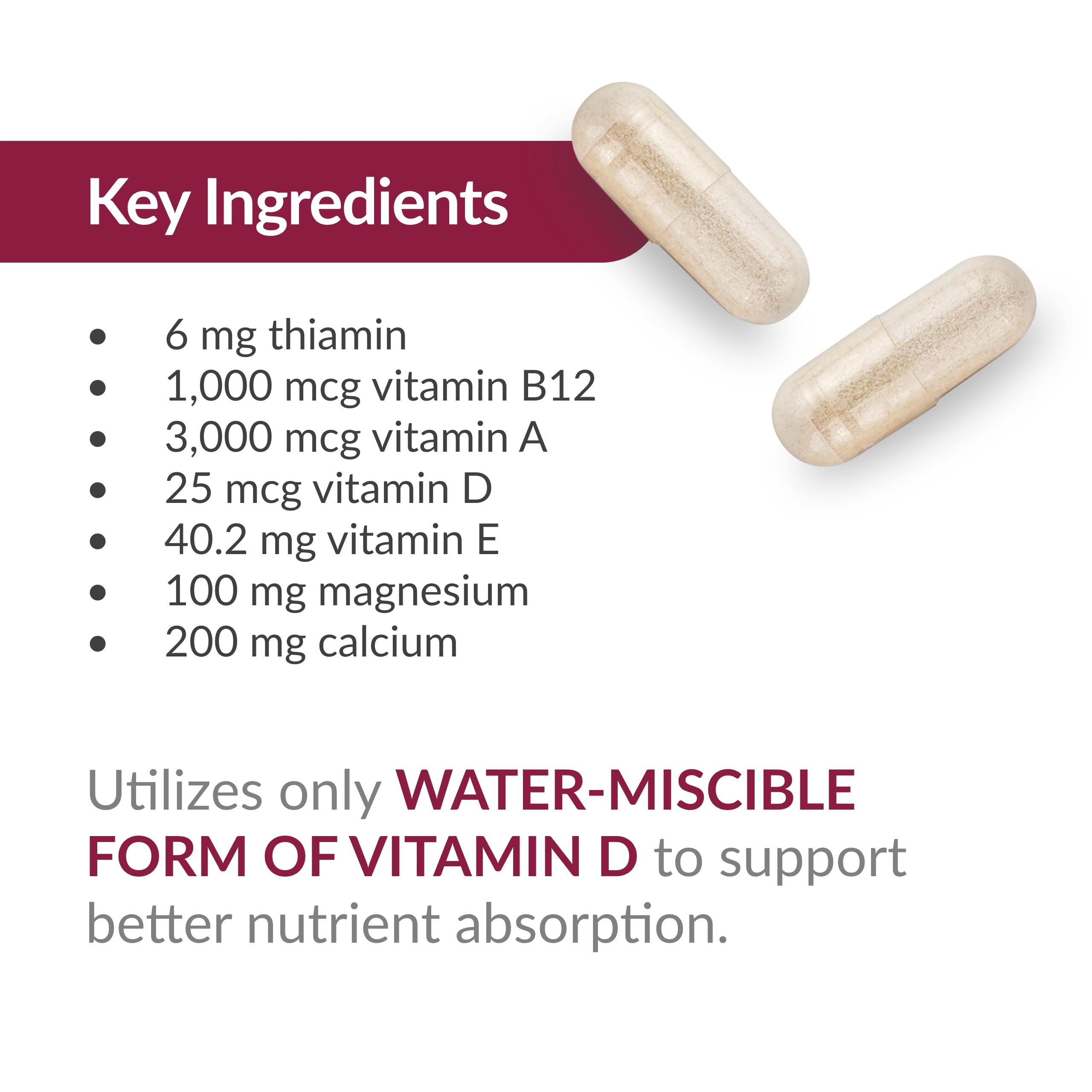 Bariatric Advantage Multi Formula Without Iron bottle in hand for convenient daily routine on the go.
