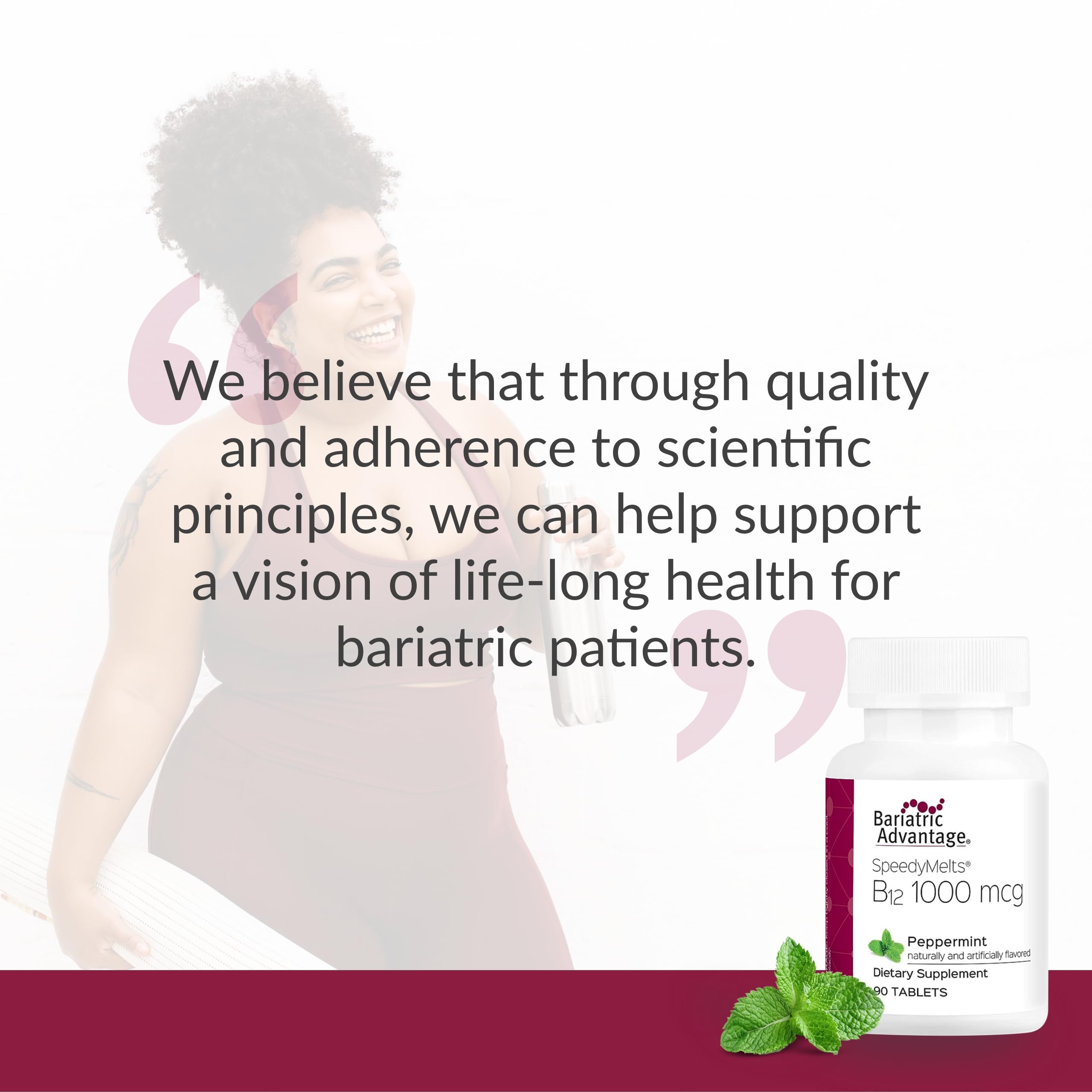 Bariatric Advantage SpeedyMelts 90-count bottle for long-term use at home or on the go