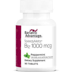 Bariatric Advantage SpeedyMelts B12 with folate fast-dissolving in peppermint flavor for post-bariatric care